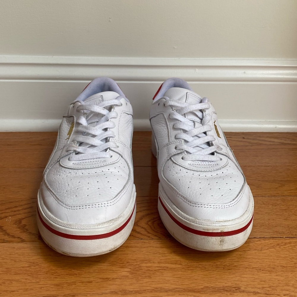 PUMA CA PRO HERITAGE TRAINER 375811-02 WHITE/RED MENS ATHLETIC CASUAL SHOES